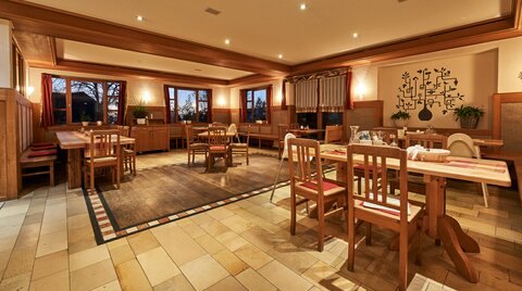 Restaurantbereich in gemütlicher Atmosphäre